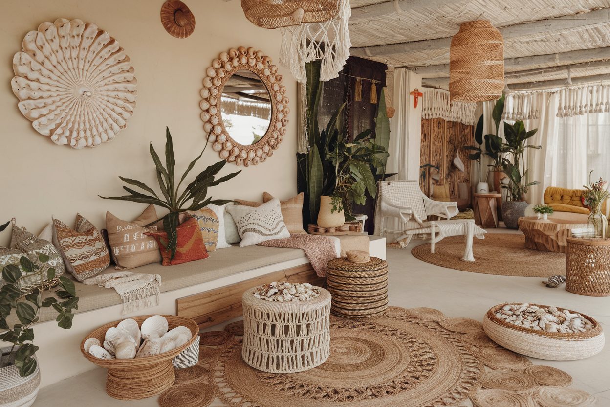 Decorating with Seashells Bohemian Style