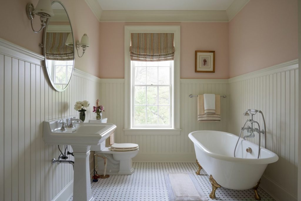 half wall wainscoting paneling for bathroom​