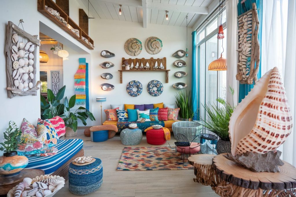 Decorating with Seashells Bohemian Style