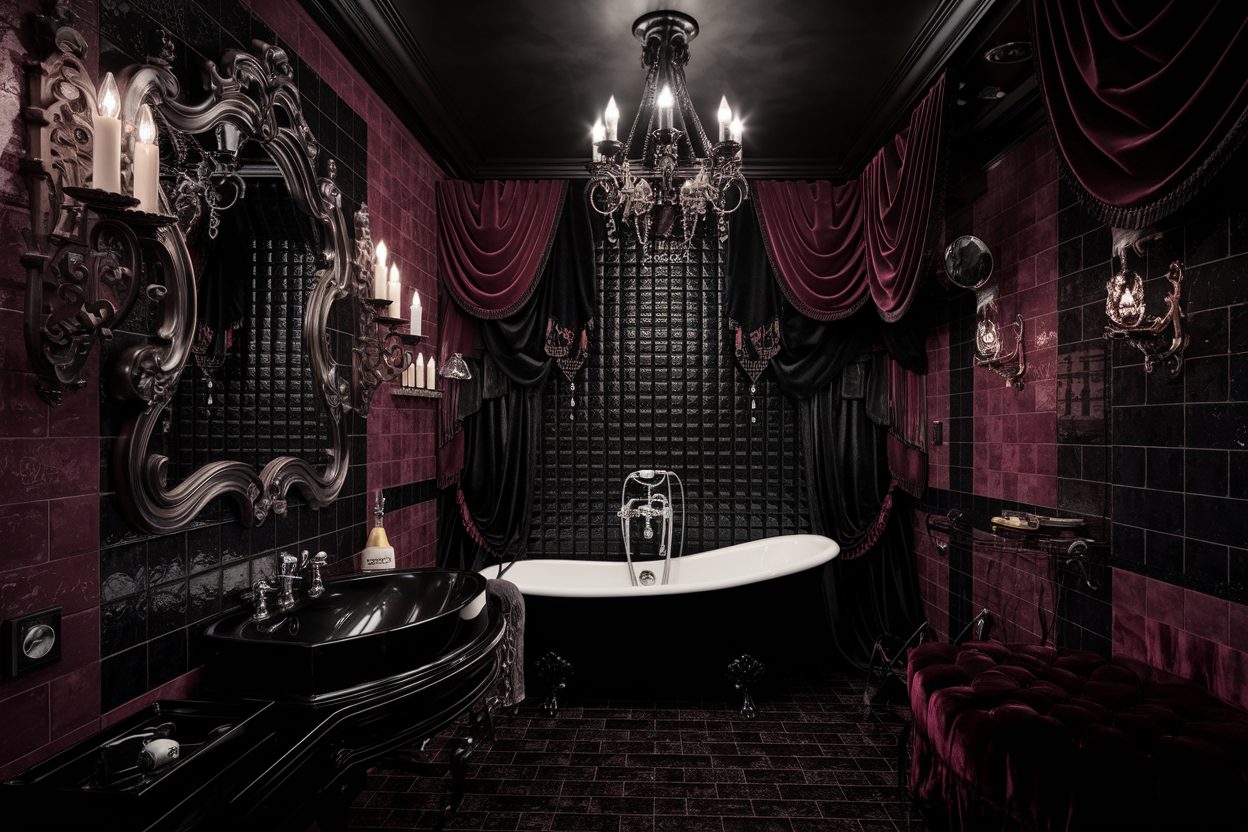 Gothic bathroom decor