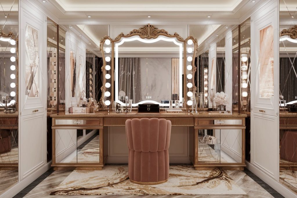 powder vanity room