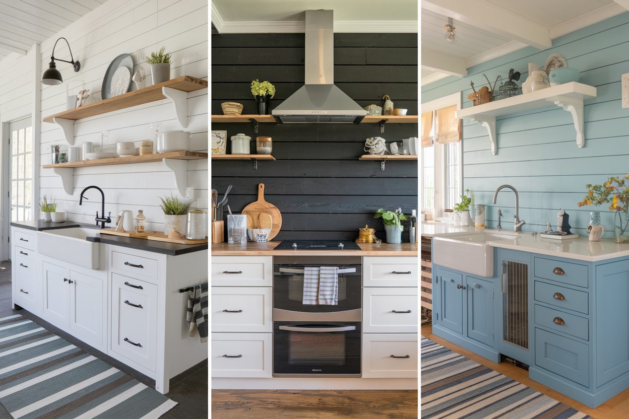 shiplap kitchen backsplash