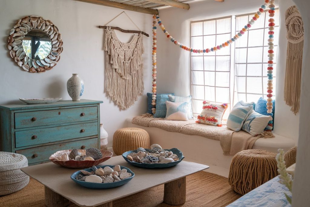 decorating with seashells bohemian style