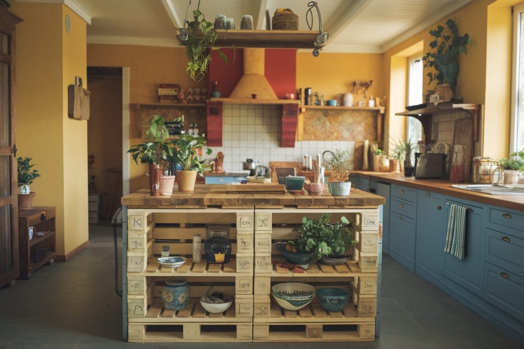 diy kitchen island from pallets​