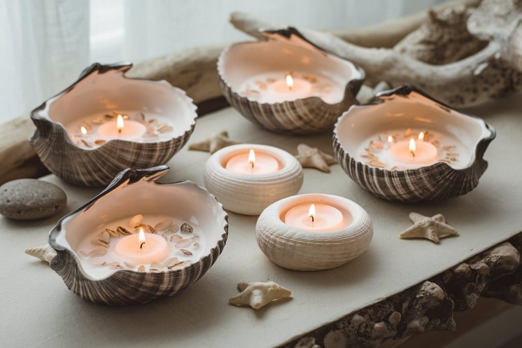 Seashell Candle