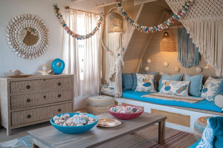 decorating with seashells bohemian style