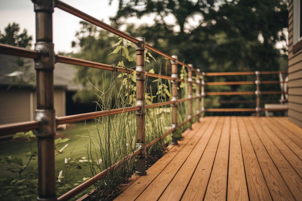 modern deck railing