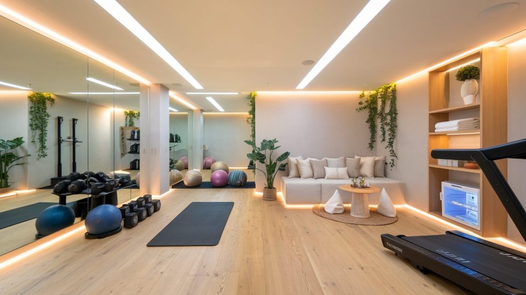 basement fitness room ideas​